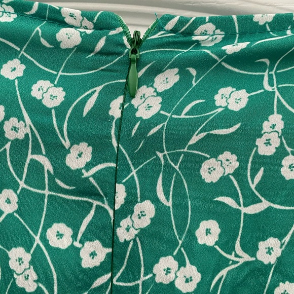JJWM Wowan Green Floral Mini Dress w Back Zip size Small - Picture 7 of 7